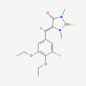 molecular formula C16H19IN2O3S B3480597 5-(3,4-diethoxy-5-iodobenzylidene)-1,3-dimethyl-2-thioxo-4-imidazolidinone 