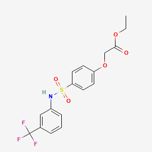 molecular formula C17H16F3NO5S B3480618 ethyl [4-({[3-(trifluoromethyl)phenyl]amino}sulfonyl)phenoxy]acetate 