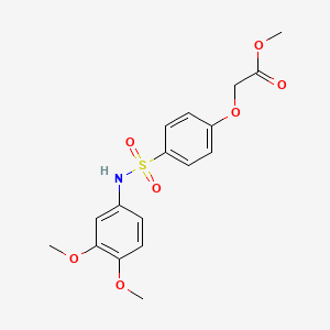 molecular formula C17H19NO7S B3480632 methyl (4-{[(3,4-dimethoxyphenyl)amino]sulfonyl}phenoxy)acetate 