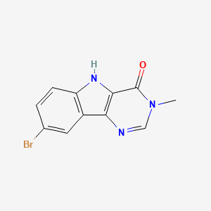 molecular formula C11H8BrN3O B3480669 8-bromo-3-methyl-3,5-dihydro-4H-pyrimido[5,4-b]indol-4-one 