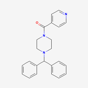 molecular formula C23H23N3O B3480689 1-(diphenylmethyl)-4-isonicotinoylpiperazine CAS No. 5553-50-4