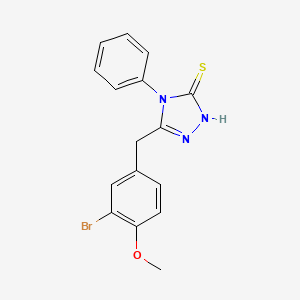 molecular formula C16H14BrN3OS B3480701 5-(3-bromo-4-methoxybenzyl)-4-phenyl-4H-1,2,4-triazole-3-thiol 