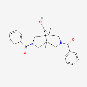 molecular formula C23H26N2O3 B3480712 3,7-dibenzoyl-1,5-dimethyl-3,7-diazabicyclo[3.3.1]nonan-9-ol 
