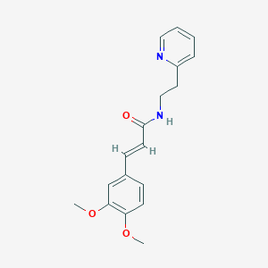 molecular formula C18H20N2O3 B3480729 3-(3,4-dimethoxyphenyl)-N-[2-(2-pyridinyl)ethyl]acrylamide 
