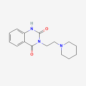 molecular formula C15H19N3O2 B3480744 3-[2-(1-piperidinyl)ethyl]-2,4(1H,3H)-quinazolinedione 