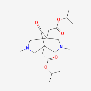 molecular formula C19H32N2O5 B3480750 diisopropyl 2,2'-(3,7-dimethyl-9-oxo-3,7-diazabicyclo[3.3.1]nonane-1,5-diyl)diacetate 