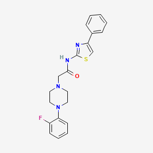 molecular formula C21H21FN4OS B3480782 2-[4-(2-fluorophenyl)-1-piperazinyl]-N-(4-phenyl-1,3-thiazol-2-yl)acetamide 