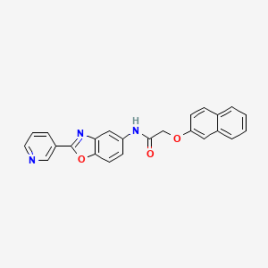 2-(2-naphthyloxy)-N-[2-(3-pyridinyl)-1,3-benzoxazol-5-yl]acetamide