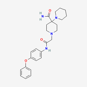 molecular formula C25H32N4O3 B3480843 1'-{2-oxo-2-[(4-phenoxyphenyl)amino]ethyl}-1,4'-bipiperidine-4'-carboxamide 