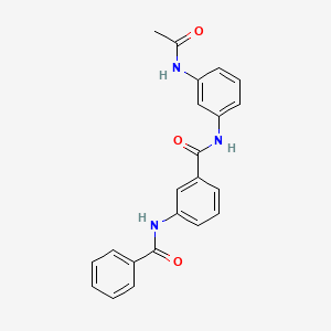 molecular formula C22H19N3O3 B3480845 N-[3-(acetylamino)phenyl]-3-(benzoylamino)benzamide 