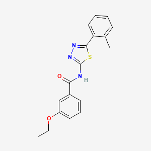 molecular formula C18H17N3O2S B3480882 3-ethoxy-N-[5-(2-methylphenyl)-1,3,4-thiadiazol-2-yl]benzamide 