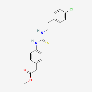 molecular formula C18H19ClN2O2S B3480885 methyl {4-[({[2-(4-chlorophenyl)ethyl]amino}carbonothioyl)amino]phenyl}acetate 