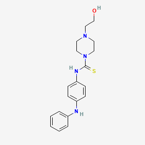 molecular formula C19H24N4OS B3480898 N-(4-anilinophenyl)-4-(2-hydroxyethyl)-1-piperazinecarbothioamide 
