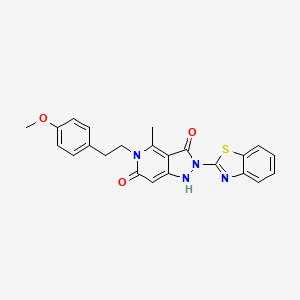 molecular formula C23H20N4O3S B3480919 2-(1,3-benzothiazol-2-yl)-5-[2-(4-methoxyphenyl)ethyl]-4-methyl-1H-pyrazolo[4,3-c]pyridine-3,6(2H,5H)-dione 
