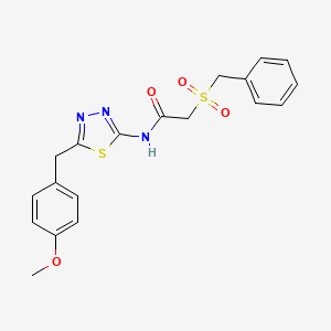 molecular formula C19H19N3O4S2 B3480932 2-(benzylsulfonyl)-N-[5-(4-methoxybenzyl)-1,3,4-thiadiazol-2-yl]acetamide 