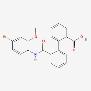 molecular formula C21H16BrNO4 B3480933 2'-{[(4-bromo-2-methoxyphenyl)amino]carbonyl}-2-biphenylcarboxylic acid CAS No. 5918-12-7