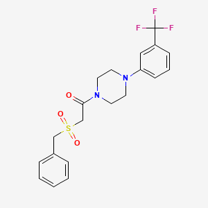 molecular formula C20H21F3N2O3S B3480934 1-[(benzylsulfonyl)acetyl]-4-[3-(trifluoromethyl)phenyl]piperazine 