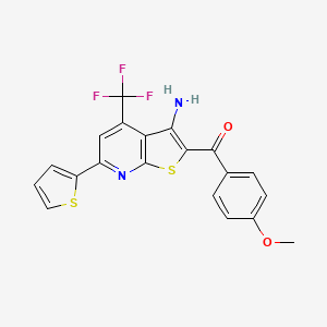 molecular formula C20H13F3N2O2S2 B3480943 [3-amino-6-(2-thienyl)-4-(trifluoromethyl)thieno[2,3-b]pyridin-2-yl](4-methoxyphenyl)methanone 