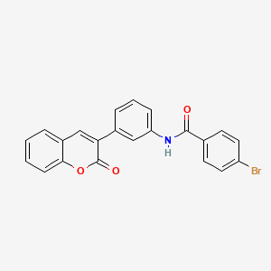 molecular formula C22H14BrNO3 B3480953 4-bromo-N-[3-(2-oxo-2H-chromen-3-yl)phenyl]benzamide 