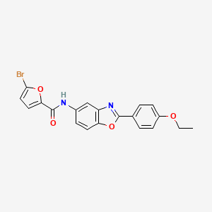 molecular formula C20H15BrN2O4 B3480963 5-bromo-N-[2-(4-ethoxyphenyl)-1,3-benzoxazol-5-yl]-2-furamide 