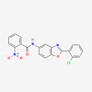 molecular formula C20H12ClN3O4 B3480984 N-[2-(2-chlorophenyl)-1,3-benzoxazol-5-yl]-2-nitrobenzamide 