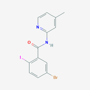 molecular formula C13H10BrIN2O B3480999 5-bromo-2-iodo-N-(4-methyl-2-pyridinyl)benzamide 
