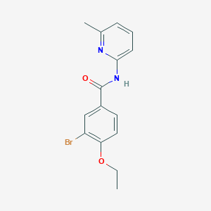 molecular formula C15H15BrN2O2 B3481008 3-bromo-4-ethoxy-N-(6-methyl-2-pyridinyl)benzamide 