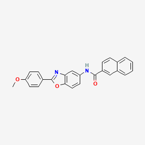 molecular formula C25H18N2O3 B3481013 N-[2-(4-methoxyphenyl)-1,3-benzoxazol-5-yl]-2-naphthamide 