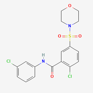 molecular formula C17H16Cl2N2O4S B3481015 2-chloro-N-(3-chlorophenyl)-5-(4-morpholinylsulfonyl)benzamide 
