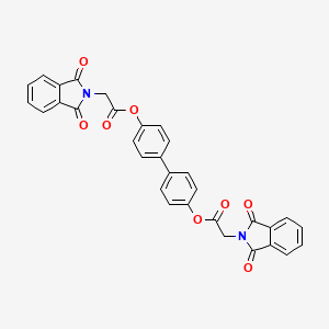 molecular formula C32H20N2O8 B3481048 4,4'-biphenyldiyl bis[(1,3-dioxo-1,3-dihydro-2H-isoindol-2-yl)acetate] 