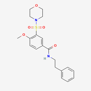 molecular formula C20H24N2O5S B3481057 4-methoxy-3-(4-morpholinylsulfonyl)-N-(2-phenylethyl)benzamide 