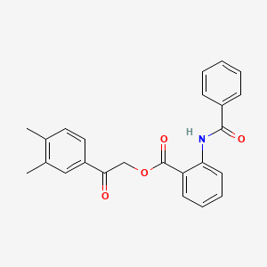 2-(3,4-dimethylphenyl)-2-oxoethyl 2-(benzoylamino)benzoate