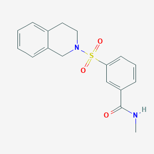 molecular formula C17H18N2O3S B3481080 3-(3,4-dihydro-2(1H)-isoquinolinylsulfonyl)-N-methylbenzamide 