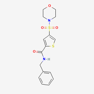 molecular formula C16H18N2O4S2 B3481088 N-benzyl-4-(4-morpholinylsulfonyl)-2-thiophenecarboxamide 