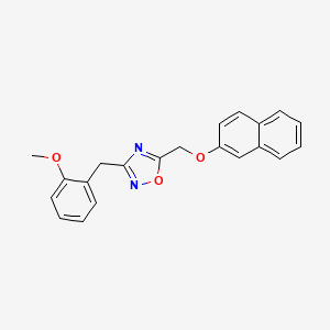 molecular formula C21H18N2O3 B3481106 3-(2-methoxybenzyl)-5-[(2-naphthyloxy)methyl]-1,2,4-oxadiazole 