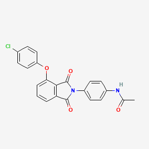 molecular formula C22H15ClN2O4 B3481119 N-{4-[4-(4-chlorophenoxy)-1,3-dioxo-1,3-dihydro-2H-isoindol-2-yl]phenyl}acetamide 
