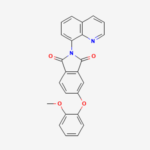 molecular formula C24H16N2O4 B3481123 5-(2-methoxyphenoxy)-2-(8-quinolinyl)-1H-isoindole-1,3(2H)-dione 