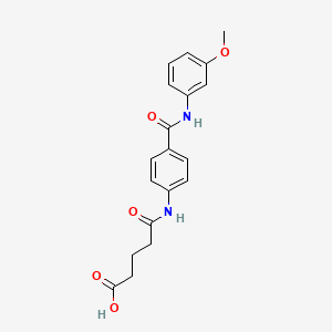 molecular formula C19H20N2O5 B3481136 5-[(4-{[(3-methoxyphenyl)amino]carbonyl}phenyl)amino]-5-oxopentanoic acid 