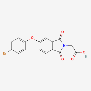 molecular formula C16H10BrNO5 B3481140 [5-(4-bromophenoxy)-1,3-dioxo-1,3-dihydro-2H-isoindol-2-yl]acetic acid 
