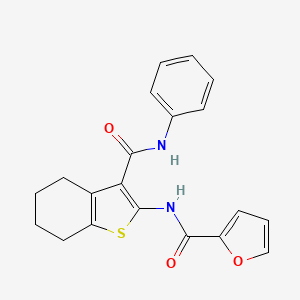 molecular formula C20H18N2O3S B3481150 N-[3-(anilinocarbonyl)-4,5,6,7-tetrahydro-1-benzothien-2-yl]-2-furamide 