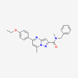molecular formula C24H24N4O2 B3481222 N-benzyl-5-(4-ethoxyphenyl)-N,7-dimethylpyrazolo[1,5-a]pyrimidine-2-carboxamide CAS No. 6072-71-5