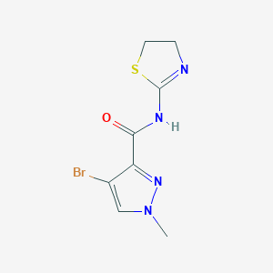 molecular formula C8H9BrN4OS B3481238 4-bromo-N-(4,5-dihydro-1,3-thiazol-2-yl)-1-methyl-1H-pyrazole-3-carboxamide 