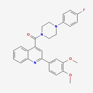 molecular formula C28H26FN3O3 B3481302 2-(3,4-dimethoxyphenyl)-4-{[4-(4-fluorophenyl)-1-piperazinyl]carbonyl}quinoline 