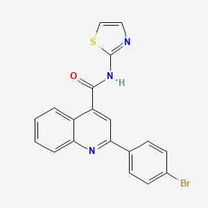 molecular formula C19H12BrN3OS B3481314 2-(4-bromophenyl)-N-1,3-thiazol-2-yl-4-quinolinecarboxamide 