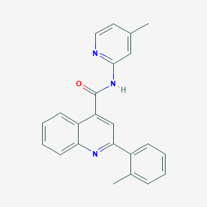 molecular formula C23H19N3O B3481328 2-(2-methylphenyl)-N-(4-methyl-2-pyridinyl)-4-quinolinecarboxamide 
