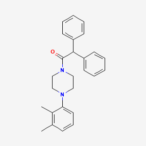 molecular formula C26H28N2O B3481340 1-(2,3-dimethylphenyl)-4-(diphenylacetyl)piperazine 