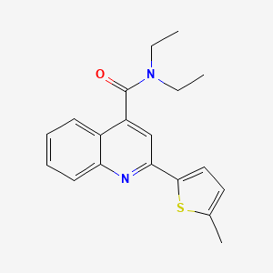 molecular formula C19H20N2OS B3481347 N,N-diethyl-2-(5-methyl-2-thienyl)-4-quinolinecarboxamide 
