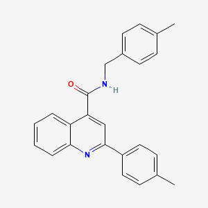 molecular formula C25H22N2O B3481355 N-(4-methylbenzyl)-2-(4-methylphenyl)-4-quinolinecarboxamide 