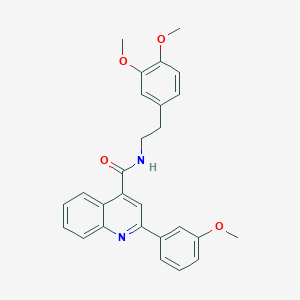 molecular formula C27H26N2O4 B3481357 N-[2-(3,4-dimethoxyphenyl)ethyl]-2-(3-methoxyphenyl)-4-quinolinecarboxamide 