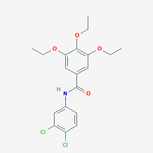 molecular formula C19H21Cl2NO4 B3481377 N-(3,4-dichlorophenyl)-3,4,5-triethoxybenzamide 